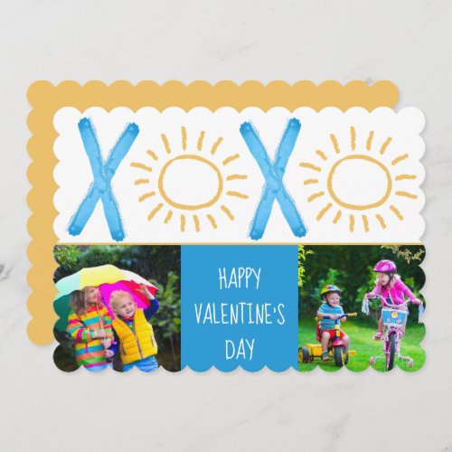 Valentines Day Photo Cute Kids Sunny XOXO Holiday Card