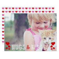 Valentine's Day Photo Cute XO Hearts Classroom Card