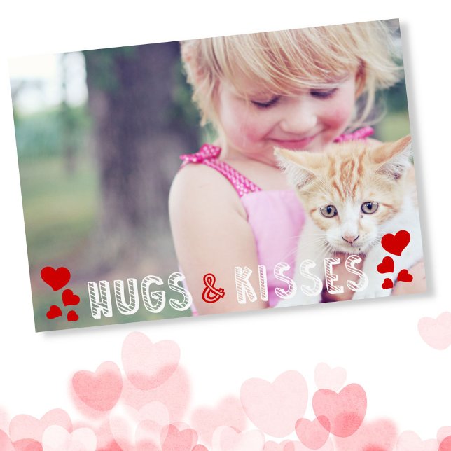 Valentine's Day Photo Cute XO Hearts Classroom Invitation (Creator Uploaded)