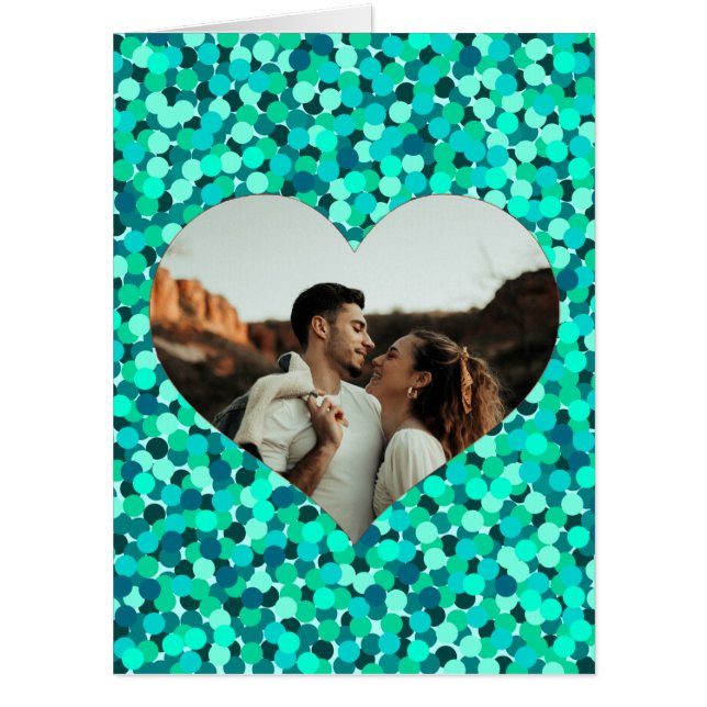 Valentine's Day Photo Heart Big Holiday Card (Front)