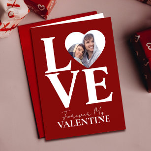 Valentines Day Photo Love   Heart Red Valentine's Card