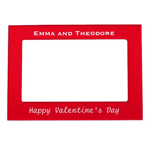 Valentines Day Photo Modern Red Create Your Own Magnetic Frame