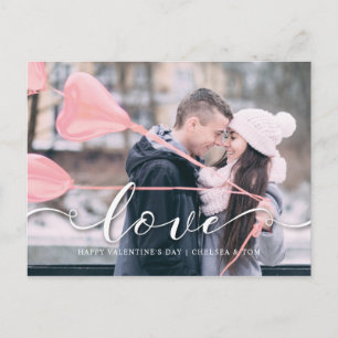 Valentine's Day Photo Postcard Pink Love