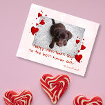 Valentine's Day Photo Template Pet Dog Cat Postcard<br><div class="desc">This design was created through digital art. It may be personalized by clicking the customize button and changing the color, adding a name, initials or your favorite words. Contact me at colorflowcreations@gmail.com if you with to have this design on another product. Purchase my original abstract acrylic painting for sale at...</div>