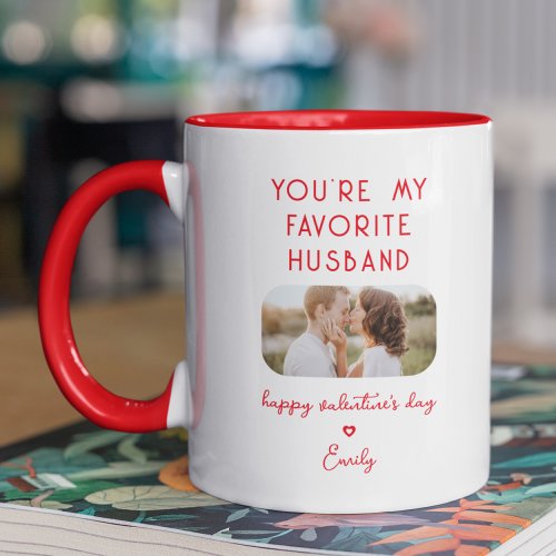 Valentines Day Photo Youre My Favorite Husband Mug