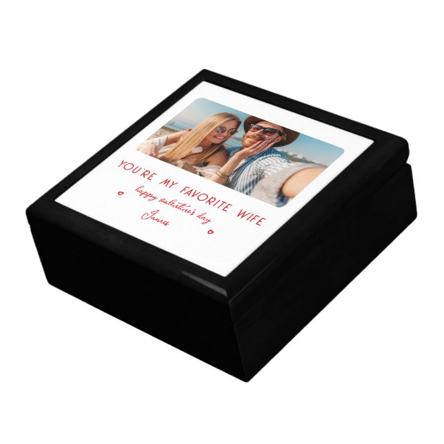 Valentine's Day Photo You're My Favorite Wife Gift Box (Side)