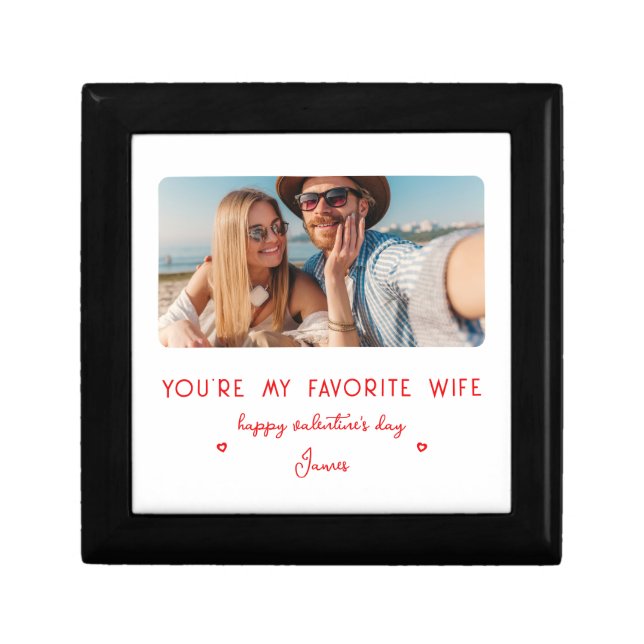 Valentine's Day Photo You're My Favorite Wife Gift Box (Front)