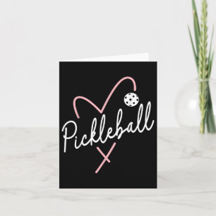 Valentines Day Pickleball Heart Funny Heart Shape Card