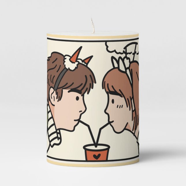 Valentine's Day Pillar Candle (Front)