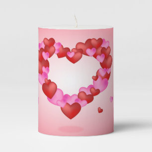Valentine's Day Pillar Candle
