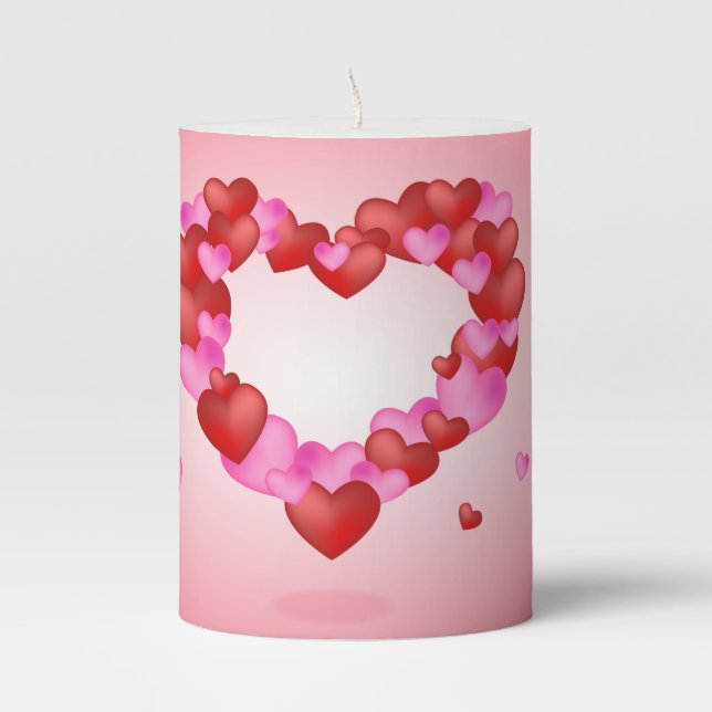 Valentine's Day Pillar Candle (Front)