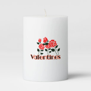Valentines Day Pillar Candle