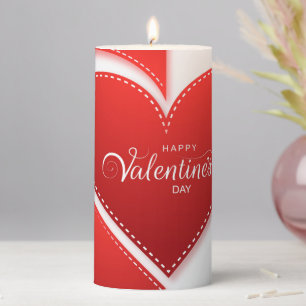 Valentine's Day Pillar Candle