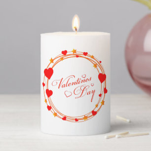 Valentine's Day Pillar Candle
