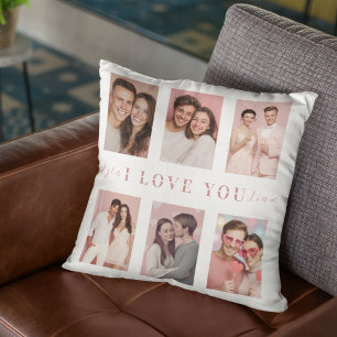 Valentine's Day Pillow Custom Collage Photos