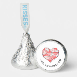 Valentine's Day Pink Geometric Love Heart Hershey®'s Kisses®