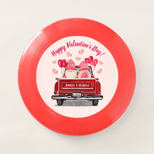 Valentines Day Pink Gnome Vintage Red Truck Love Wham_O Frisbee