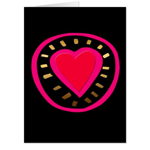 Valentines Day Pink Heart Photo frame inside XXL Card
