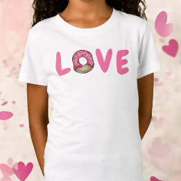 Valentine's Day Pink Love Donut Sprinkles  T-Shirt