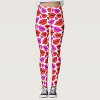 Valentine's Day Pink Red Lips Pattern