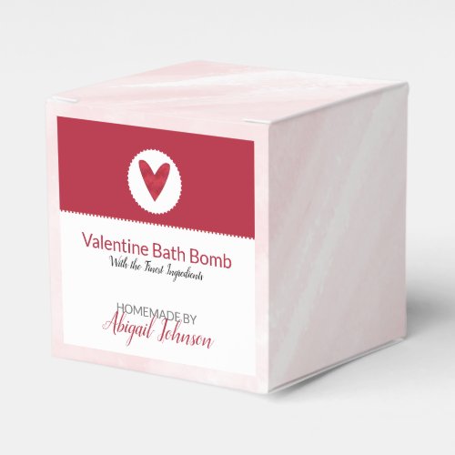 Valentines Day Pink  Red Watercolor Bath Bomb Favor Boxes