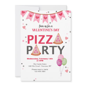 Valentine's Day Pizza Party Invitation