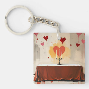 Valentines Day plates Keychain