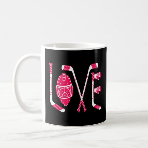 Valentines Day Player Goalie Ice Hockey Heart Appa Coffee Mug