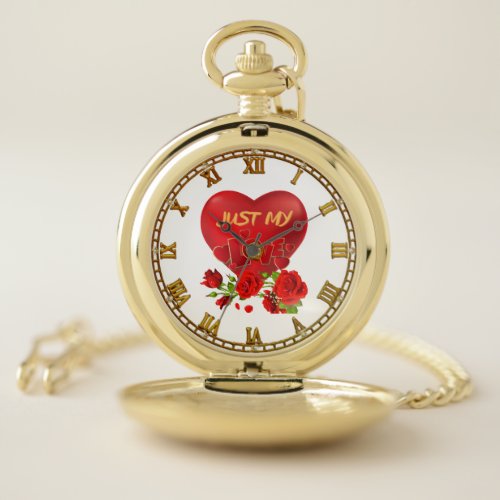 Valentines Day Pocket Watch