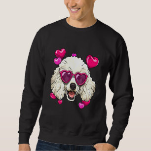 Valentines Day Poodle Heart Couples Puppy Poodle D Sweatshirt