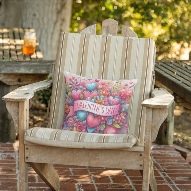 Valentine's Day Porch or Patio Outdoor Pillow (Chair)