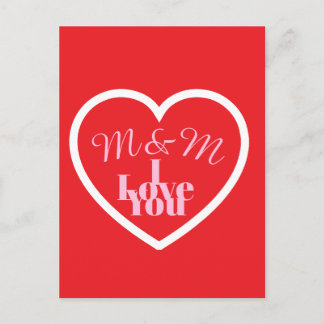 Valentines day Post card