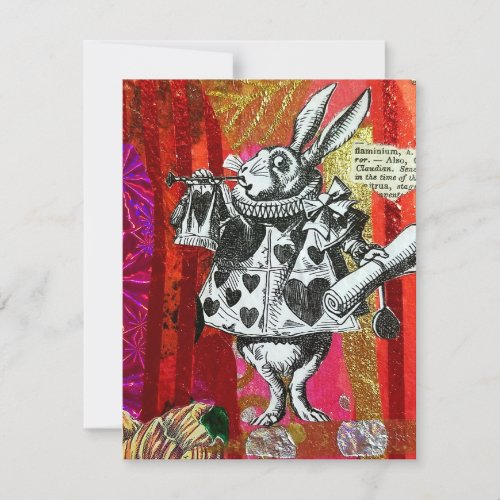 Valentines Day Post Card Alice in Wonderland