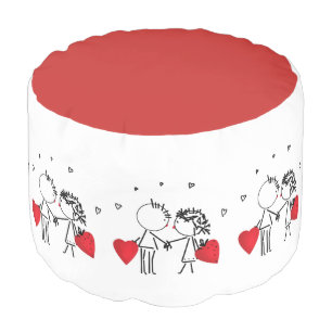 Valentine's day pouf
