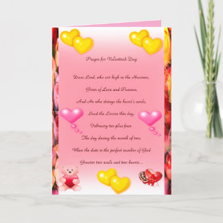 Valentine's day prayer greeting card