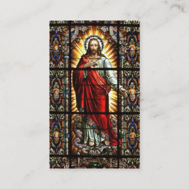 Valentines Day Prayer Holy Card with Sacred Heart (Front)