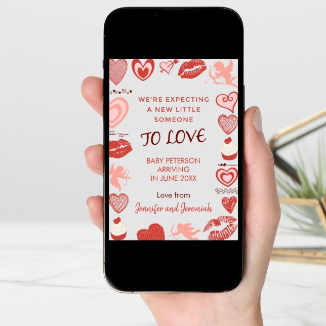 Valentines day pregnancy announcement angel grey (Front Digital)