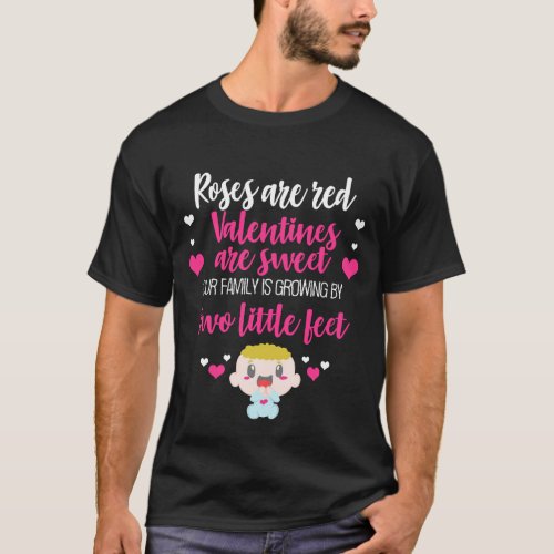 Valentines Day Pregnancy Announcement Baby T_Shirt