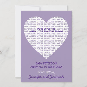 Valentines day pregnancy announcement big heart