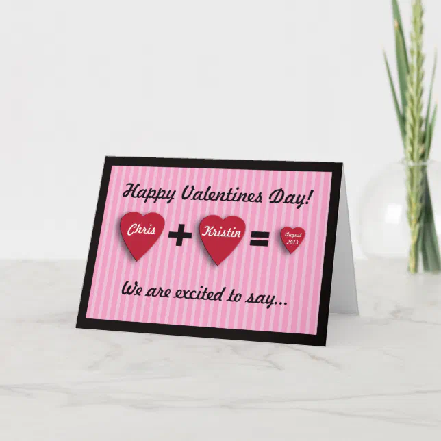 valentines day pregnancy announcement card