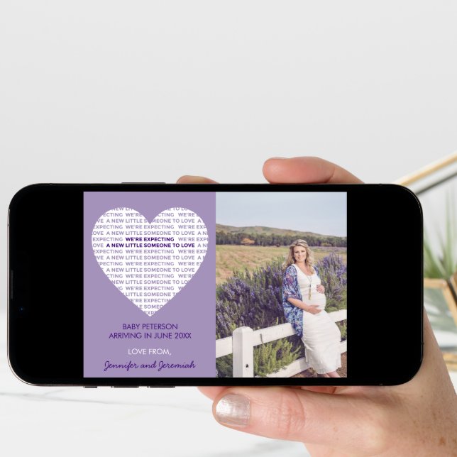 Valentines day pregnancy announcement typography (Front Digital)