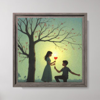 Valentine's day Present - A beautiful Couple Scene Canvas Print
