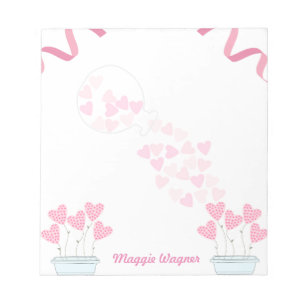 Valentine's Day Pretty Heart Notepad