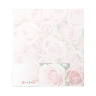 Valentine's Day Pretty Pink Roses Notepad