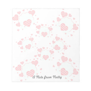 Valentine's Day Pretty Red Hearts Notepad