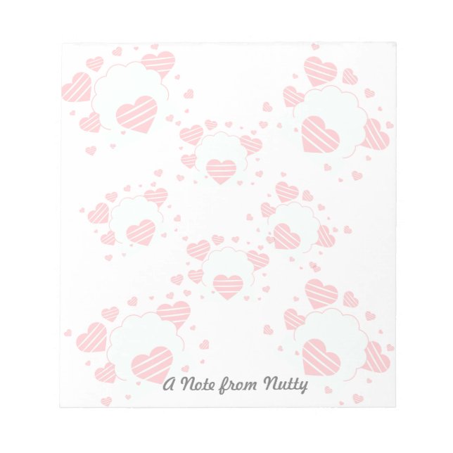 Valentine's Day Pretty Red Hearts  Notepad (Front)