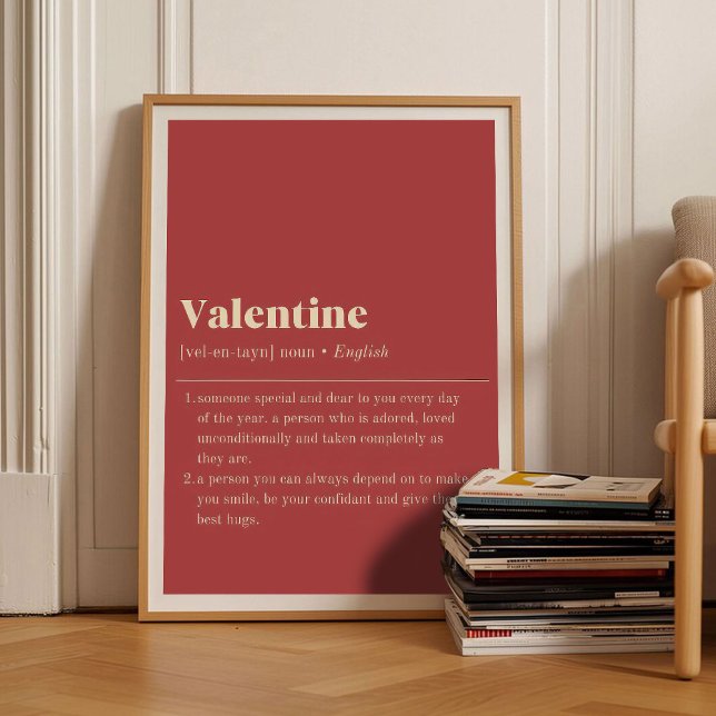 Valentines Day Printable Valentine Definition Roma Poster (Creator Uploaded)
