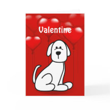 Valentine's Day Puppy Dog Wuf You Greeting Card
