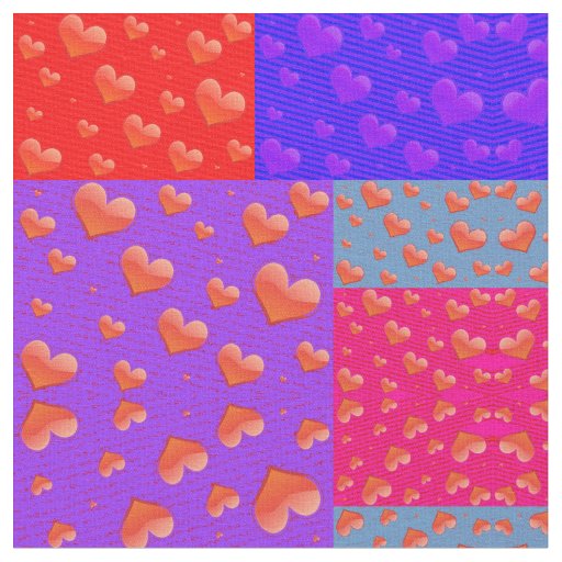 Valentine's Day Quilt Styled Fabric - Country Deco