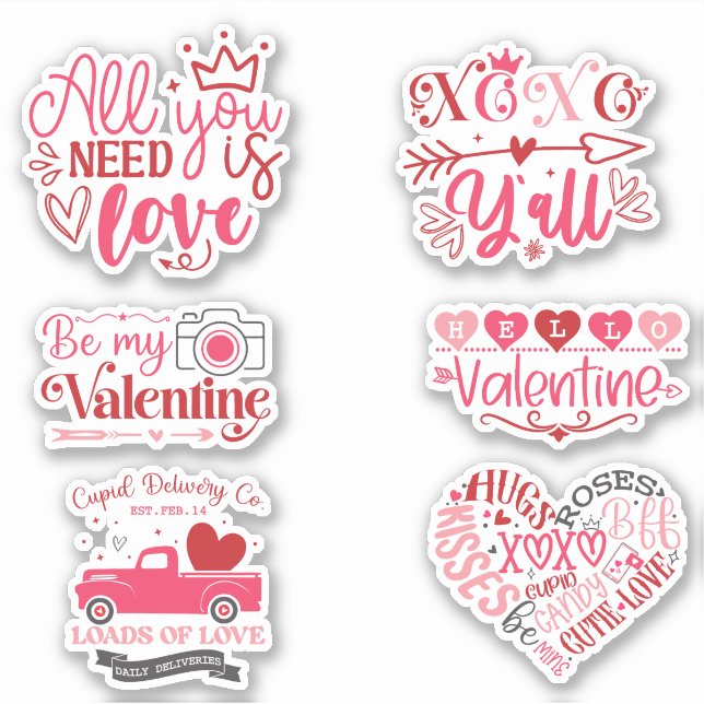 Valentine's day quotes sticker (Front)